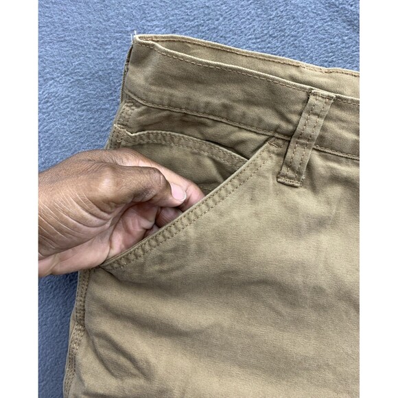 Faded Glory Carpenter Pants Mens 40x32 Brown Fleece Lined Workwear Dead Stock - Picture 13 of 16